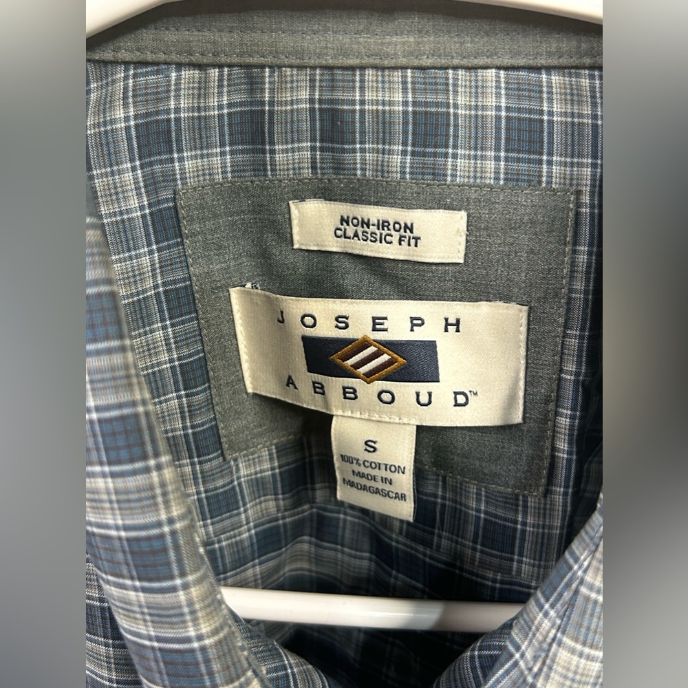 Joseph Abboud‎ Men’s Warehouse plaid long sleeve dress shirt